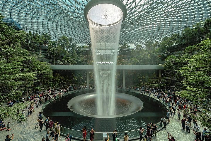 Jewel Changi indoor waterfall, Singapore